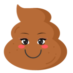 Cute poop emoticon
