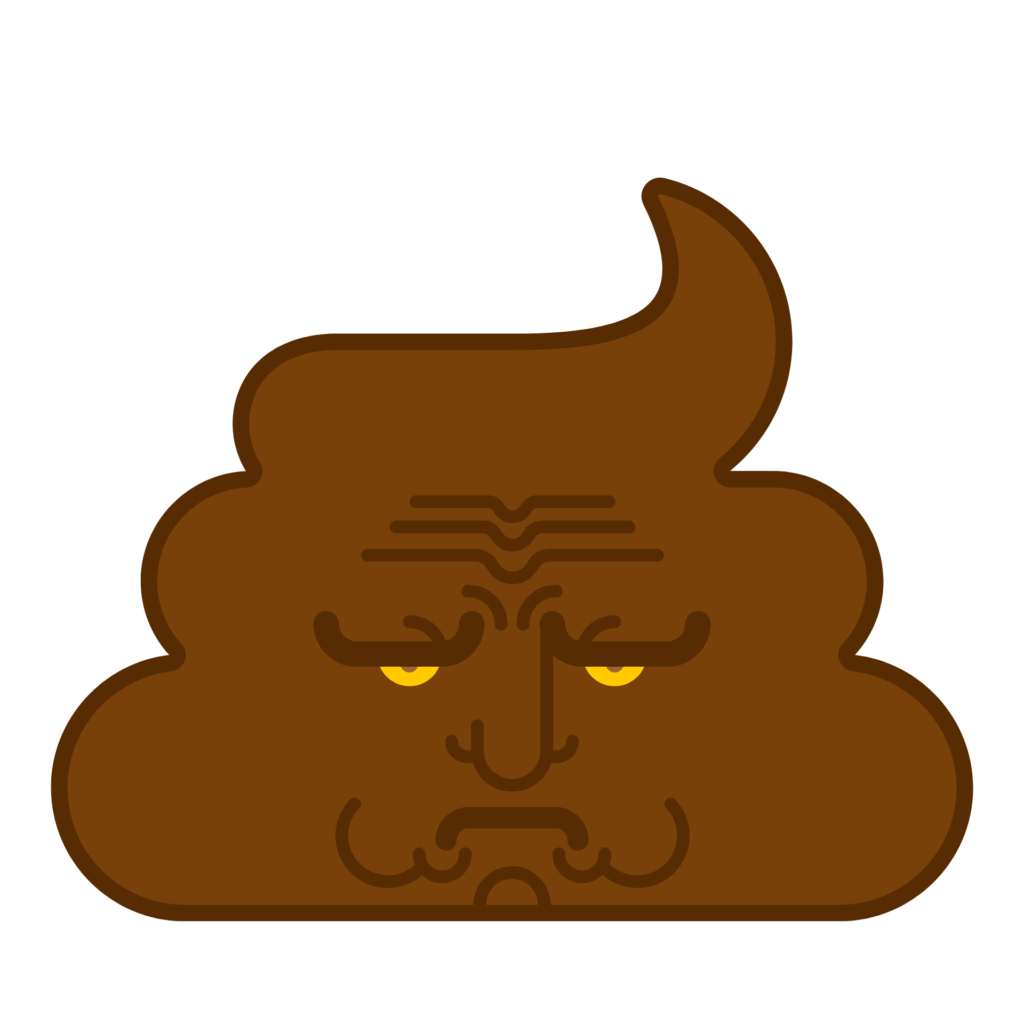 Grumpy Poop Emoji