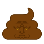 Grumpy Poop Emoji