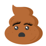 cute poop shelter surprised emoticon